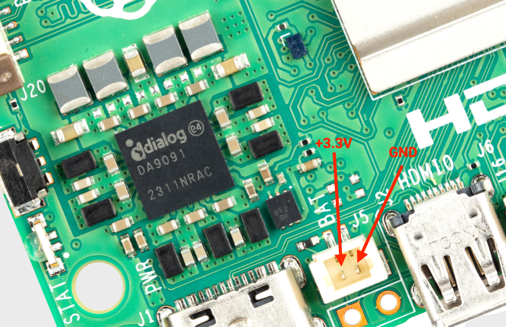 Pi 5 RTC module J5 battery connector